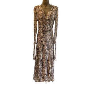 Betsy Johnson womens dress maxi wrap with ankle ties size 6